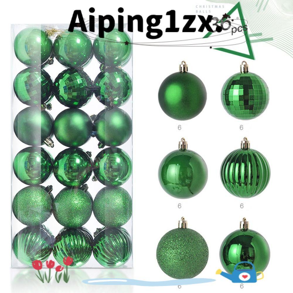 NG1ZX 36PCS Christmas Ball ชุดเครื่องประดับ,แขวน Xmas Tree ทาสีต้นคริสต์มาสจี้,พลาสติกจี้ 4 ซม.Party