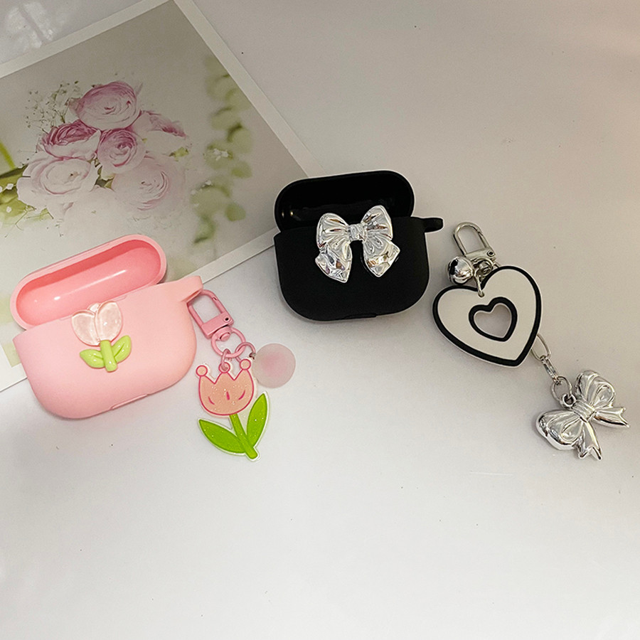 แฟชั่น tulip ดอกไม้หูฟังสําหรับ baseus WM01 / WM02 02+ เคสซิลิโคนได้ยินสําหรับ baseus WM02 กรณี