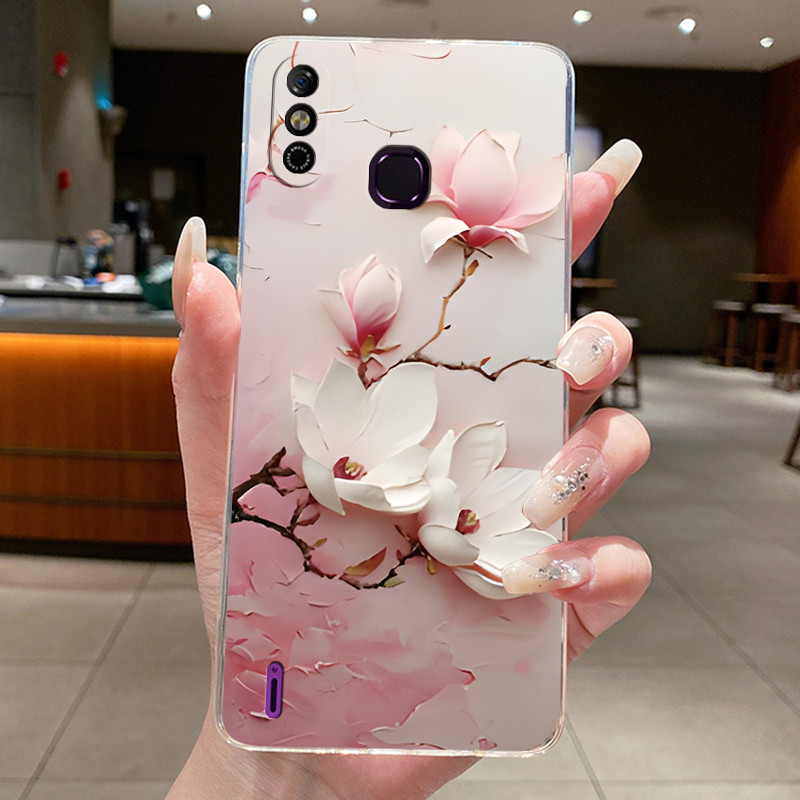 สําหรับ Infinix สมาร์ท 4 4c กรณีหรูหราแฟชั่นผีเสื้อดอกไม้ซิลิโคน Jelly ปกหลังสําหรับ Infinix สมาร์ท 4 X653 เคสโทรศัพท์ - รูปที่ 7