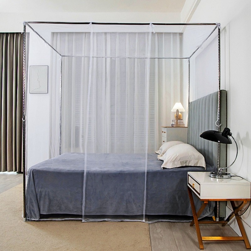 4 Corners Mosquito Net Princess Lace Poster Bedding Canopy Netting Full Sizes Netting Bedding Home T