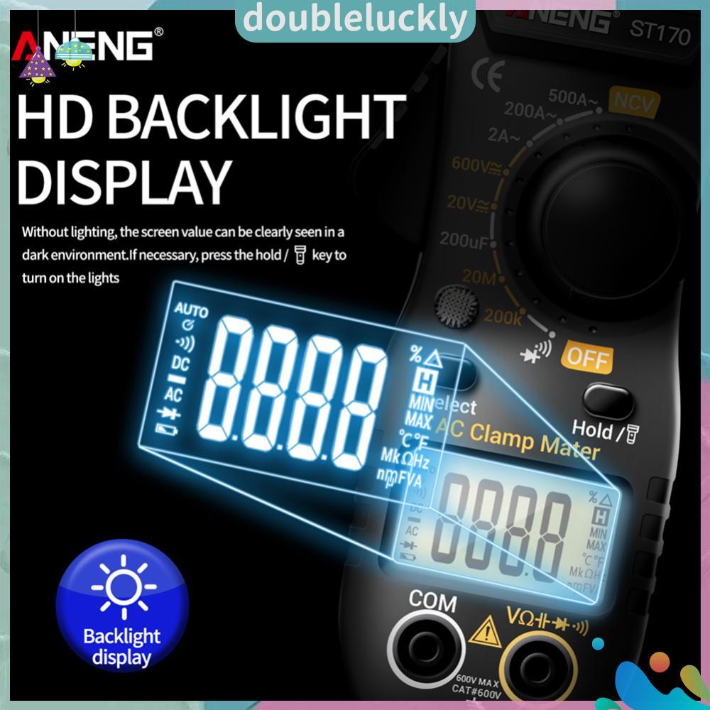 ✿DL1♣ANENG ST170 ดิจิตอลแคลมป์มิเตอร์ DC/AC มัลติมิเตอร์ แอมมิเตอร์ แรงดันไฟ   เครื่องทดสอบโอห์ม NCV