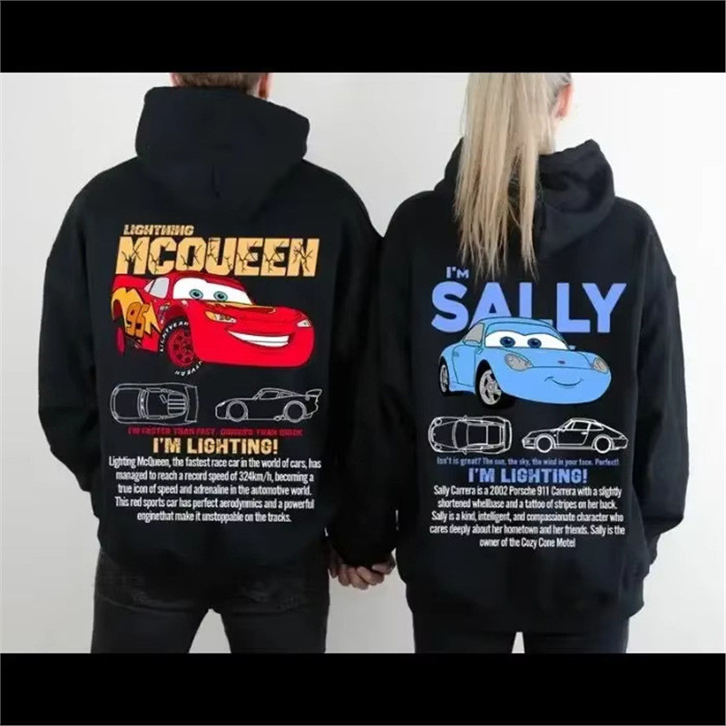 2026 Ouma Movie Couple Ouma McQueen Sally [] McQueen Car Hoodie Carrera Car COD EAZ3