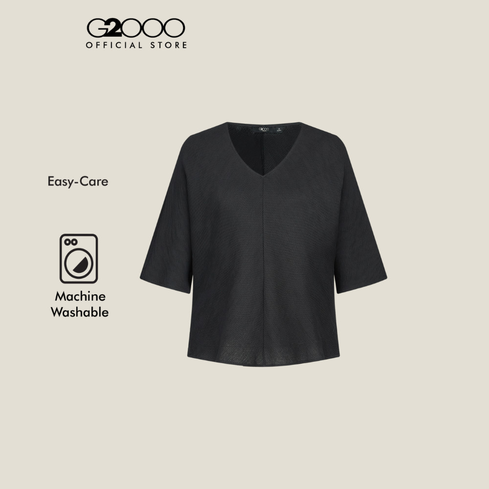 G2000 เสื้อเบลาส์สำหรับผู้หญิง ทรง No fit รุ่น 5624645099 BLACK