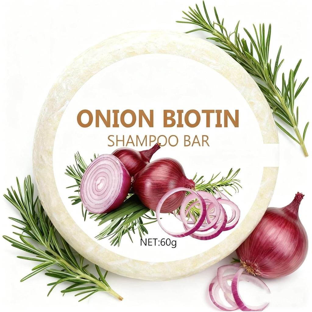 Onion Biotin Shampoo Bar, Onion Shampoo Soap, Onion Solid Onion and mary Shampoo for All Hair Types 