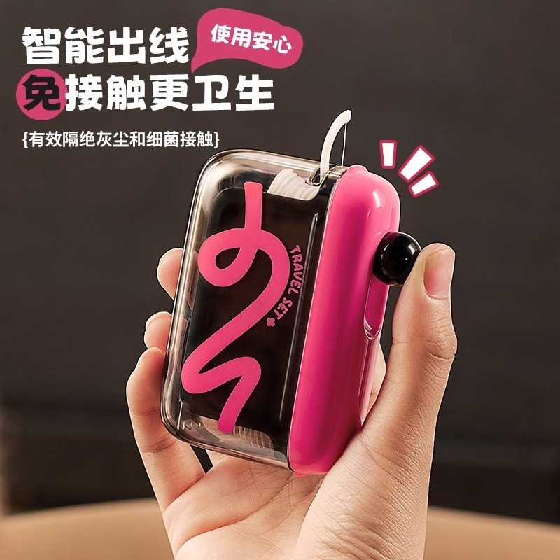 กล่องไหมขัดฟันอัตโนมัติ Pop-Up แบบพกพาในครัวเรือน High-End ทันตกรรม Pick Floss Floss Floss Floss Sti