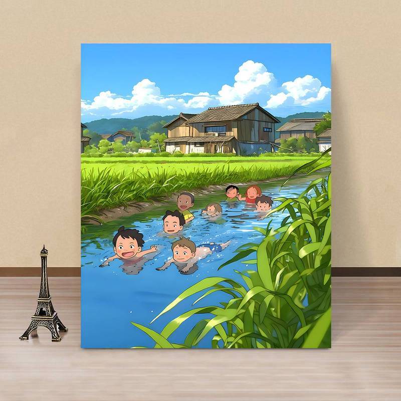 (X372) Miyazaki Hayao อนิเมะ Summer Landscape Poster - ghibli studio สติ๊กเกอร์รูปลอกภูมิทัศน์อะนิเม