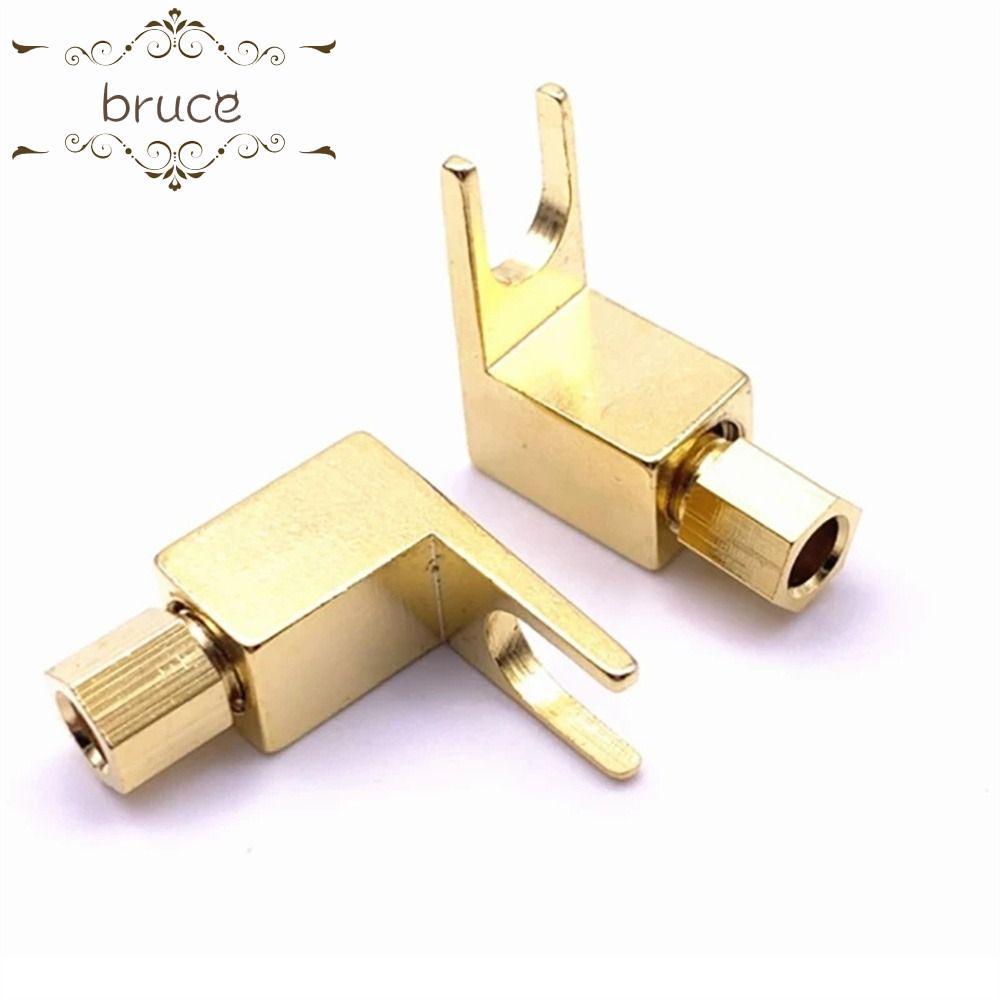 BRUCE Banana to Spade Adapte Metal ทนทาน Spade Adapter ปลั๊กอะแดปเตอร์ ปลั๊กกล้วย Y Type ปลั๊กขั้วต่