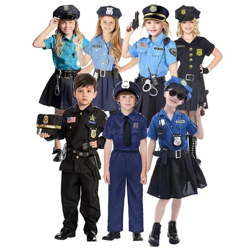 เครื่องแต่งกายตัวตํารวจสำหรับเด็กและผู้หญิง สำหรับงานเฉลิมฉลองฮาโลวีน Halloween Costume Police Outfi