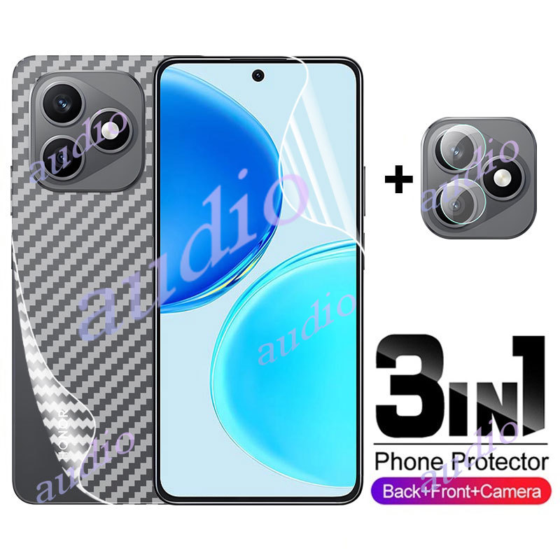 HONOR X8d 4G 5G 3in1 ด้านหน้าด้านหลังเลนส์ฟิล์มไฮโดรเจลสําหรับ Honor X8d X8D HonorX8d 4G 5G สมาร์ทโฟ