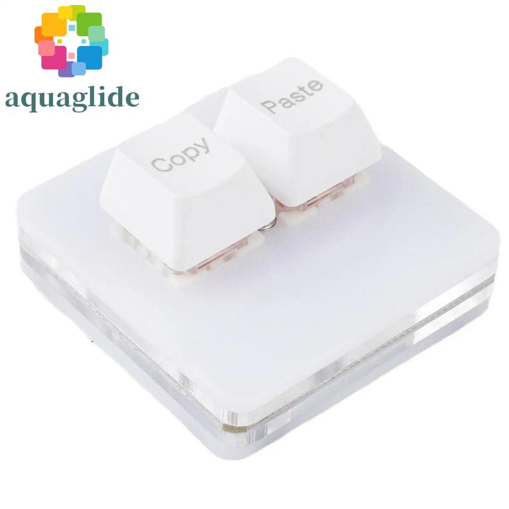 AQUAGLIDE Copy Paste Keypad,อะคริลิคMini Custom Mini 2 Keyปุ่มกด,Hot Swap Type-c Interface Mechanica