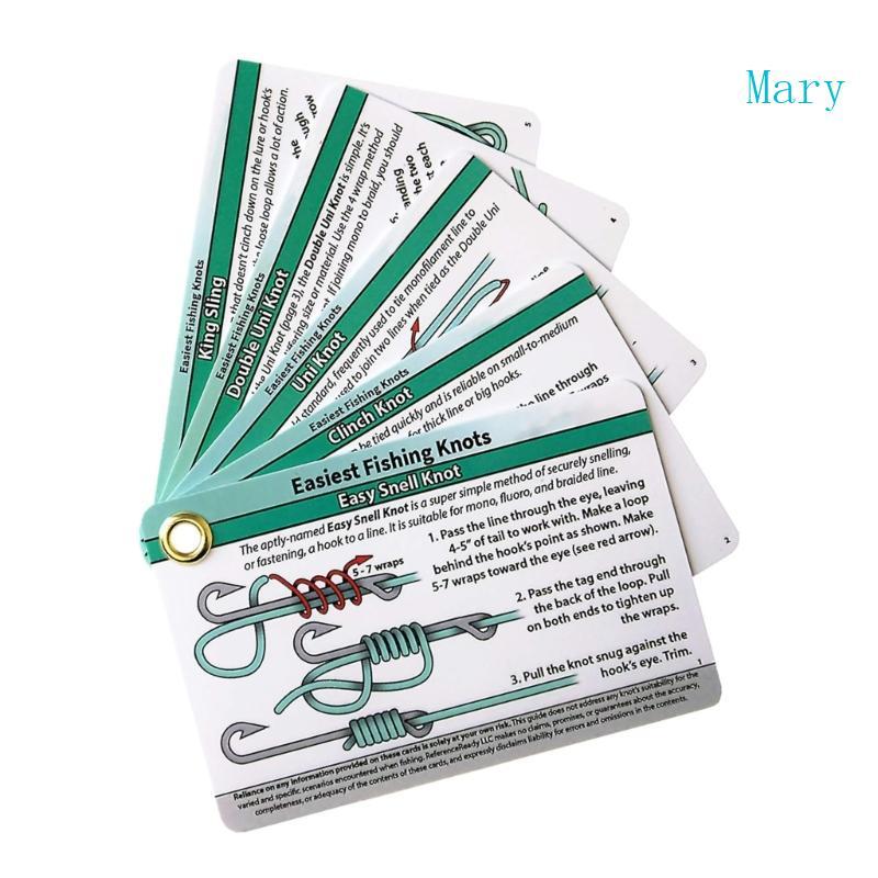 Mary Waterproof Anglers s Knots Tying Guide 12 ขั้นตอนที่ภาพประกอบประกอบด้วยคลิปคาราบิเนอร์