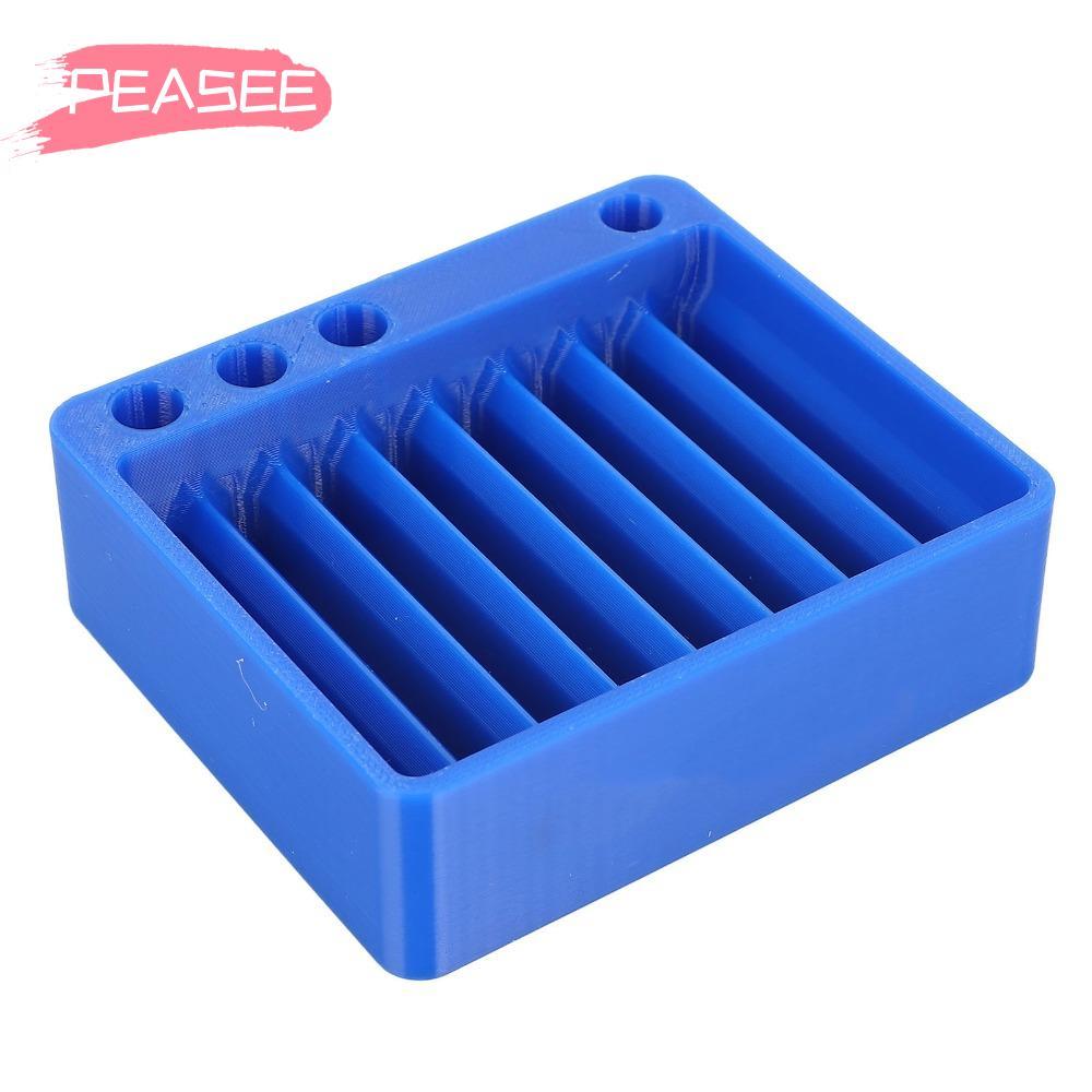 [PEASEE] กล่องเก็บฝาซี่ลวด, พลาสติก 48 ชิ้นความจุ Spoke หัวนม Shruffler กล่อง, ทนทานสีฟ้า 13G/14G/15G Compatible Spoke Cap Organizer กล่องซ่อมจักรยาน