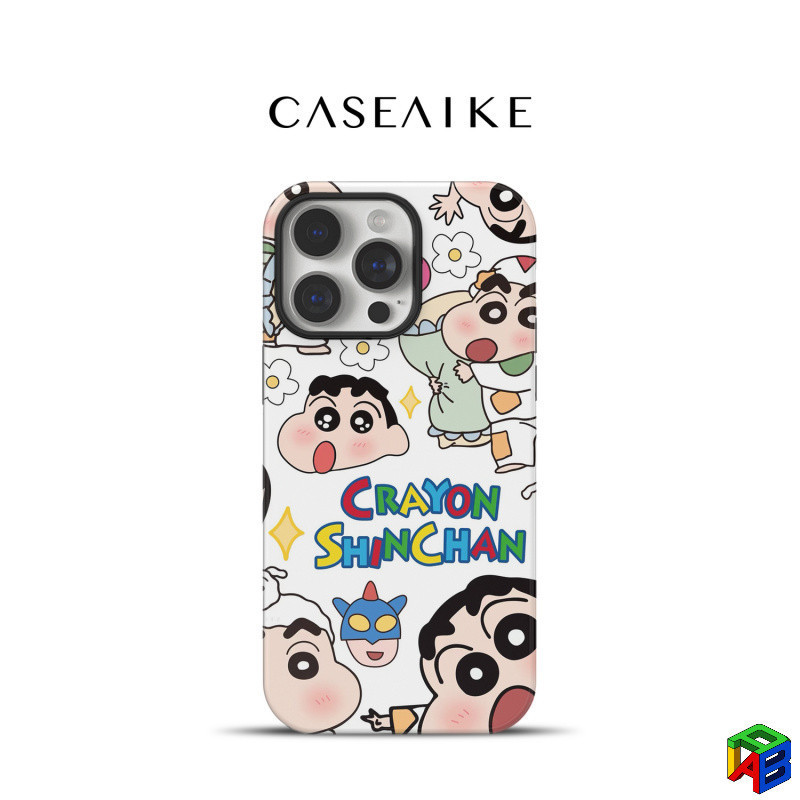 SAMSUNG เครยอนชินจังในชุดนอนสําหรับSamsung A16/A17/A06/A07/A25/A26/A36/A37/A54/A55/A56/A57 2-in-1 เคสป้องกันป้องกันการหล่นสองชั้น