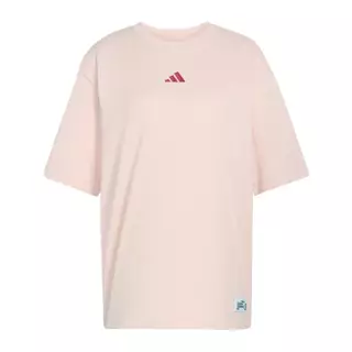 adidas ไลฟ์สไตล์ เสื้อยืดพิมพ์ลาย MINI EMBROIDERY OVERSIZED ผู้หญิง สีชมพู KG5449