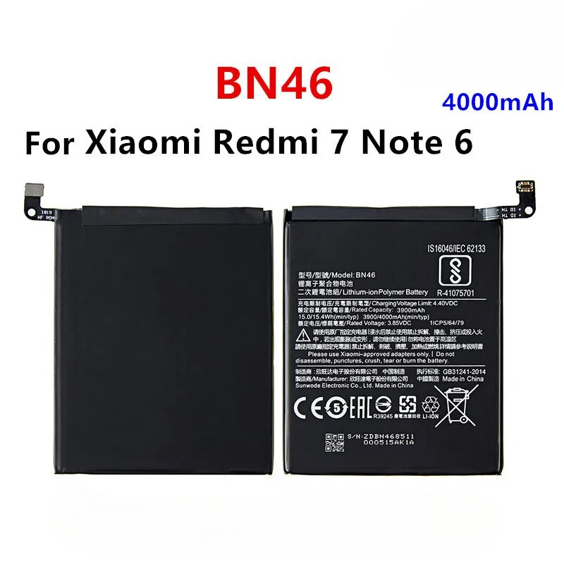 BN46 4000mAh Battery For Xiaomi Redmi 7 Redmi7 Redmi Note 6 Redmi Note6 Note8 Note 8 BN46 Batteries