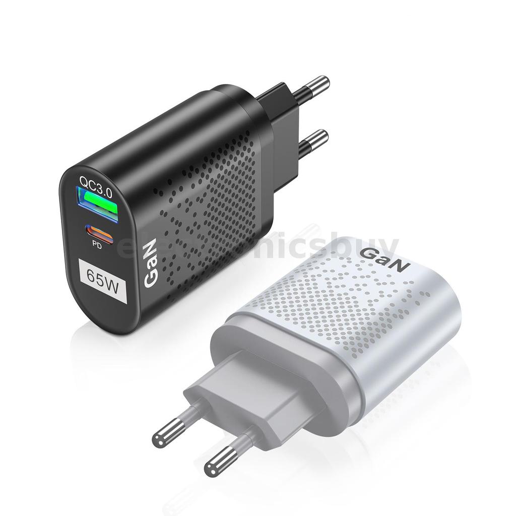 SAMSUNG USLION 65W GaN Wall Charger 33W USB-C PD PPS/33W USB-A QC3.0 Fastชาร์จสําหรับiPhone 13 13 Mi