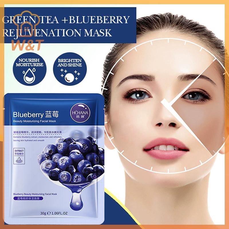 [W&T] มาส์กหน้าผลไม้สด 10 ชิ้น Natural Essence Moisturizing Brightening Extract Firming Hydrating Fa