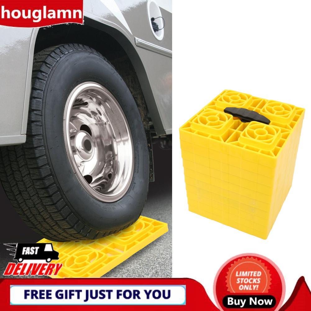 Houglamn Houglamn ล้อ RV Leveling Blocks Heavy Duty Levelers สำหรับรถพ่วงรถยนต์ ฯลฯ
