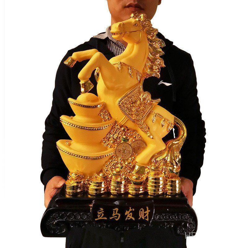 Shop เครื่องประดับม้าสํานักงานทันทีทรายทองเงิน-โชคดีตกแต่งบ้าน นักร้อง ตกแต่ง Fortune Zodiac ตกแต่งง
