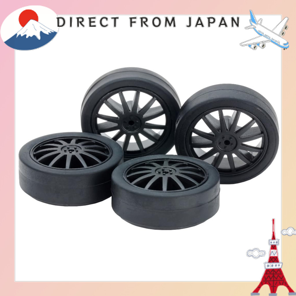 【From Japan】 TAMIYA Mini 4WD Upgrade Parts No.534 Low Friction Small Dia. Low Height Tires (26mm) & 