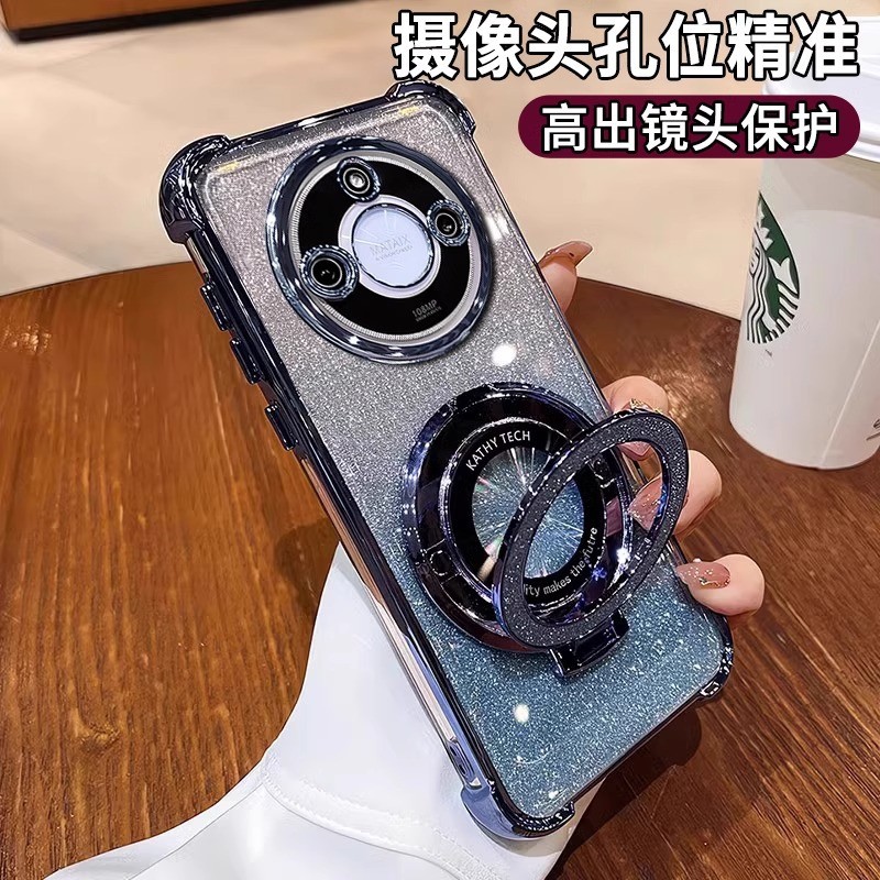 เคส honor x7c เคส honor x9c 5g เหมาะสําหรับเคสโทรศัพท์ Honor X9B Electroplating Honor X8A วงเล็บแววว