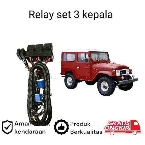 H4 ชุดรีเลย์ไฟหน้า LED สําหรับ Toyota Land Cruiser 40 Koko