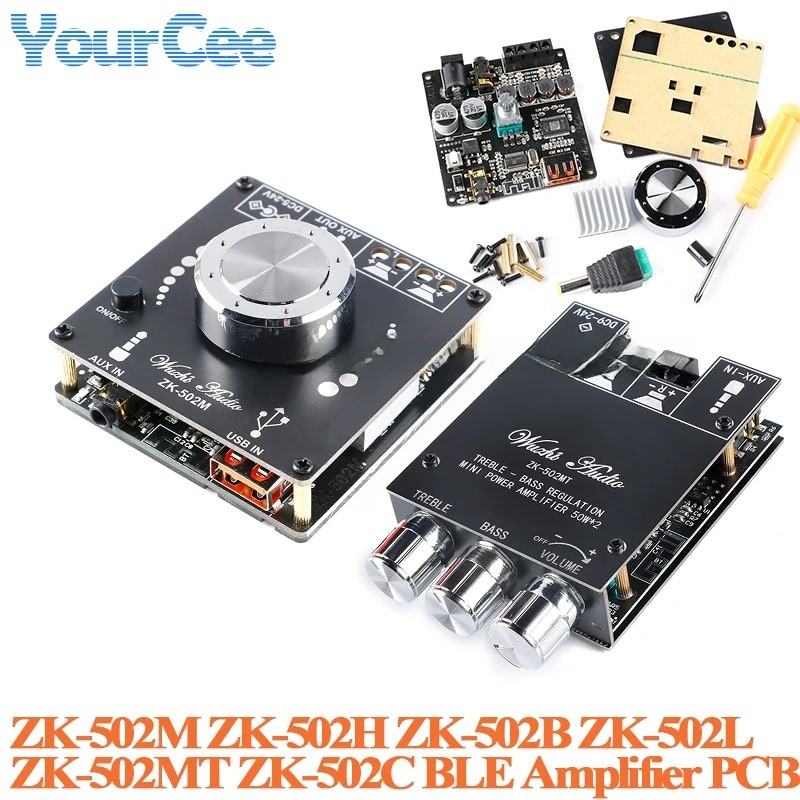 ZK-502H 50W * 2 50W + 50W Digital Power Audio สเตอริโอ Ble เครื่องขยายเสียงโมดูล ZK-502M ZK-502B ZK-