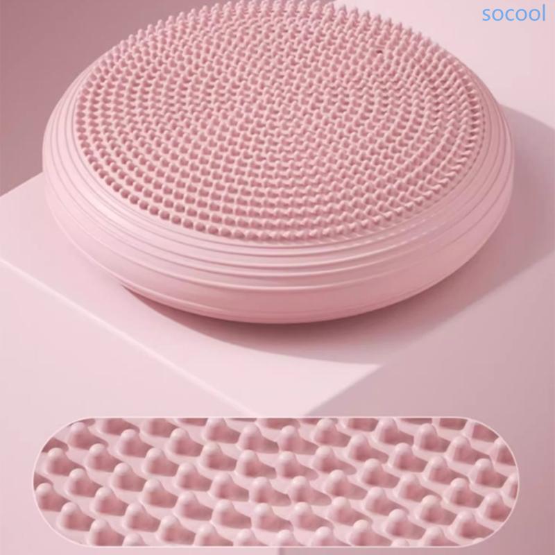 Soc* Wobble Cushion Inflatable Air Stability Balance Board พร้อมปั๊ม Wiggle Seats