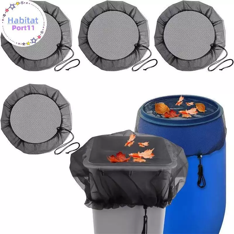 HabitatPort 30-120 ซม.ตาข่ายตาข่ายสําหรับเก็บน้ําฝนถัง Raindrop Anti-fall ใบกรองสุทธิเครื่องมือป้องกันน้ํา th