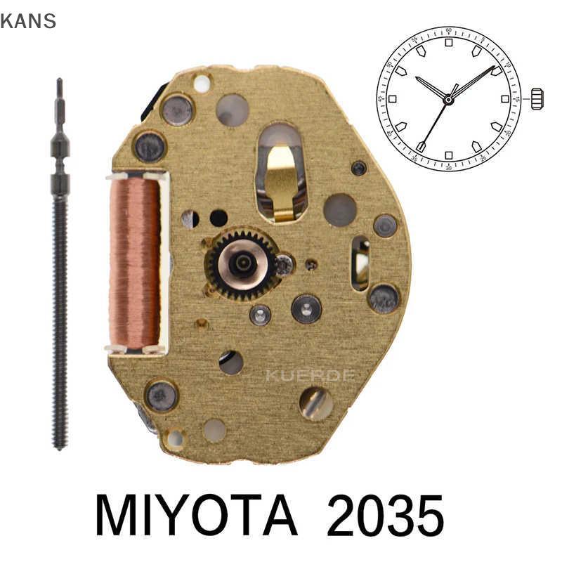 Kans Miyota Super 2035 Japan Quartz Movement GOLDEN 2035 นาฬิกาสามมือ - เกียร์โลหะที่ทนทานประสิทธิภา