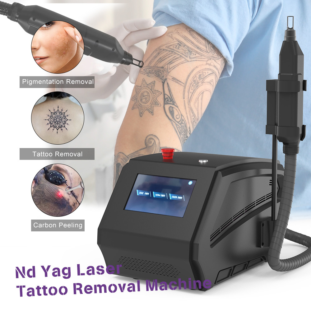 คุณภาพสูง DPL เลเซอร์ Tattoo Removal Machine Carbon Peeling Beauty Machine Picosecond Nd Yag Pico เล