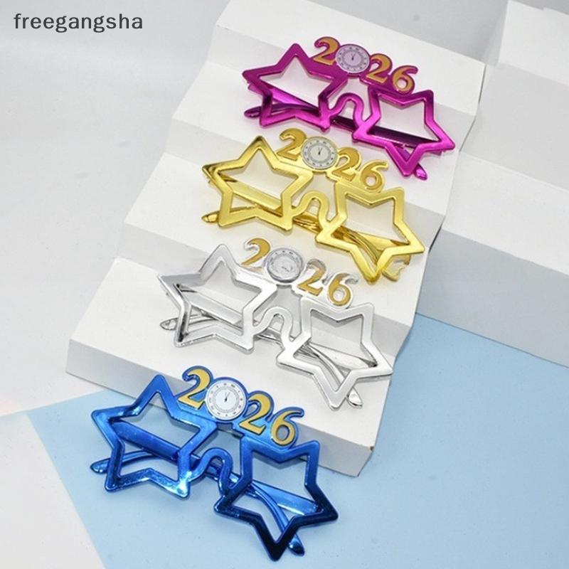 [FREG] 2026 จํานวนแว่นตาสวัสดีปีใหม่แว่นตาเพชร Glitter แว่นตากันแดดคอสเพลย์ Prop Xmas Party ตกแต่งแว
