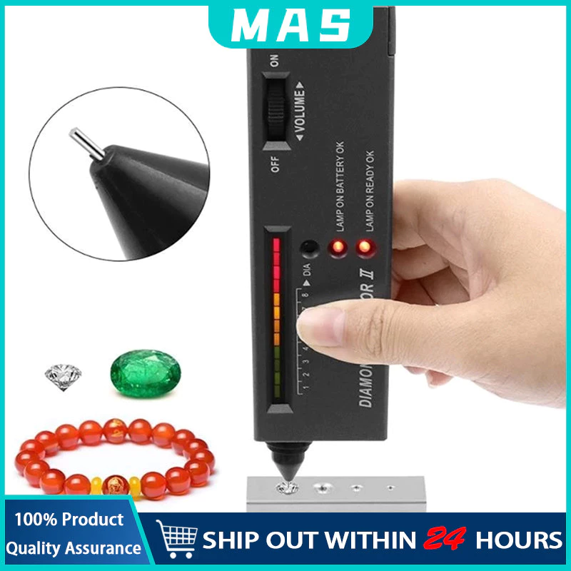 MAS เครื่องทดสอบเพชรความแม่นยำสูง เครื่องเลือกอัญมณีอัญมณีเครื่องมือดูเครื่องมือชี้วัดเพชร ปากกาทดสอบ ค่าความแม่นยำ100%