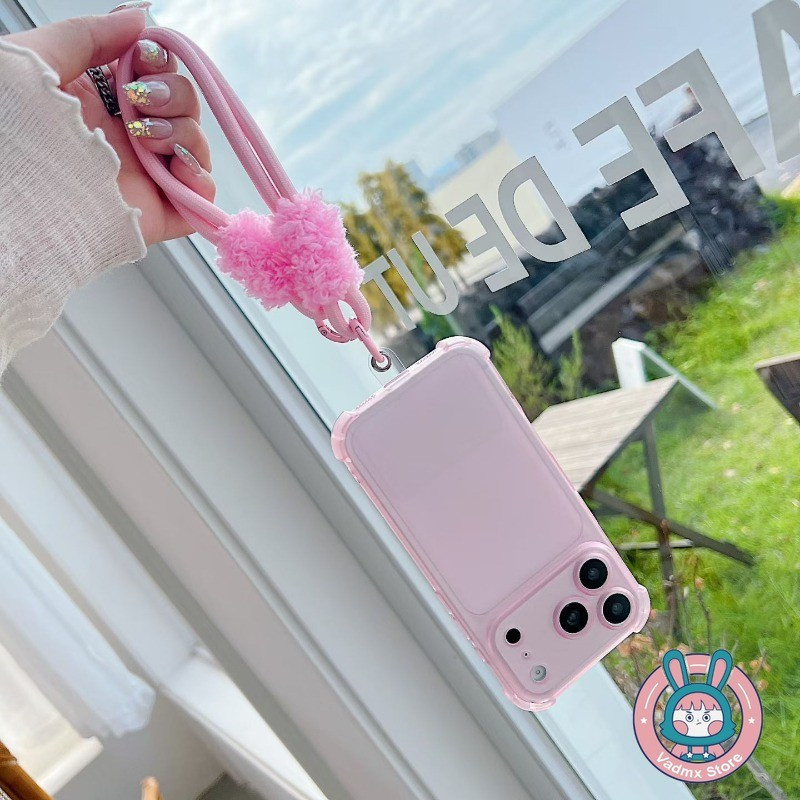 Ice Mist เคสโทรศัพท์สําหรับ OPPO Reno 10 9 8 8Z 7 7Z Pro Plus 6 Lite 5 Pro 5K 5G 4G Frosted ปลอกใสน่ารักหรูหรา Anti-fall นุ่มปกหลัง Plush Lanyard ราคา ถูกที่สุด ดีลบีเคเค แกลเลอรีภาพที่ 5