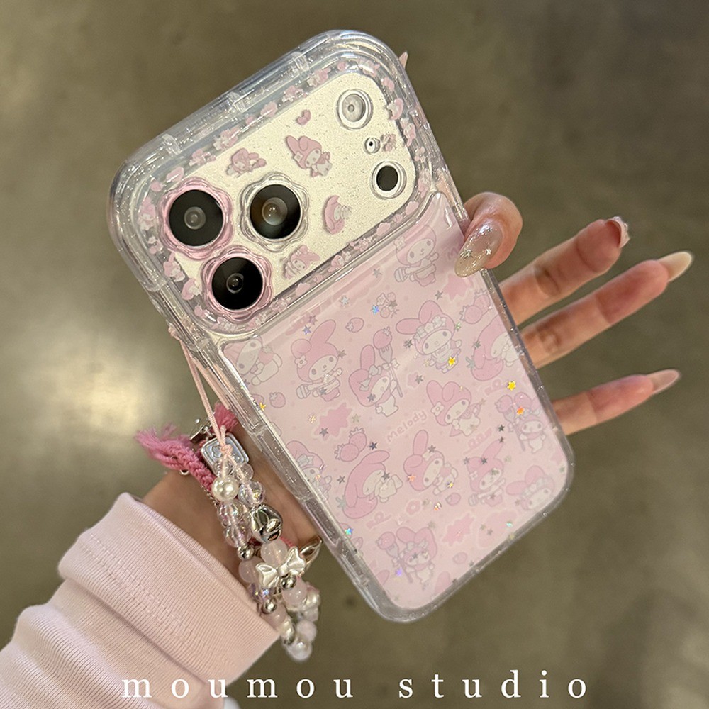 เคส Iphone พรีเมี่ยมเรซิ่น Hard Case Iphone 14 Pro Max Girly Dreamy Melody สายรัดข้อมือสร้อยข้อมือ Iphone 17 Pro Max Thicken Full Body กล้องสําหรับ iPhone 17 16 15 14 13 Pro Max ราคา ถูกที่สุด ดีลบีเคเค แกลเลอรีภาพที่ 6