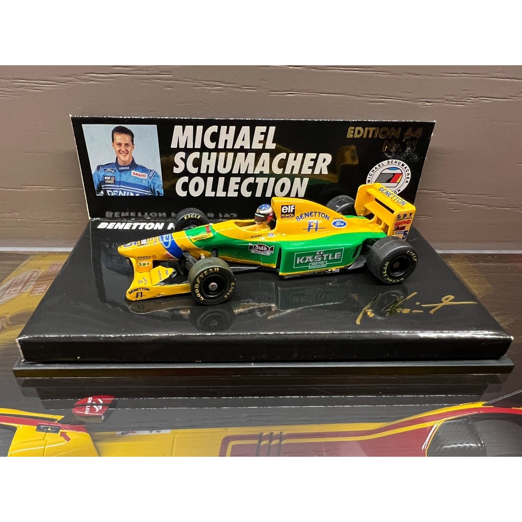 ((จัดส่งด่วนแอร์) Mini Cut minichamps 1: 64 BENETTON BENETTON B193 F1 Racing Car พร้อม Ford Zetec-R 