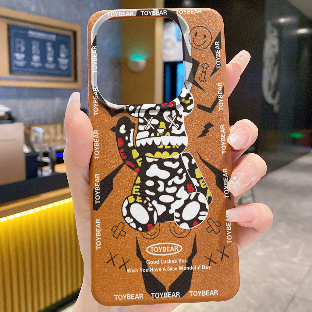 เข้ากันได้กับ Infinix Hot 60i 50i 40i 40 Pro 30i Play สมาร์ท 10 9 8 ของเล่นหมีกรณี Anti Drop Cover P