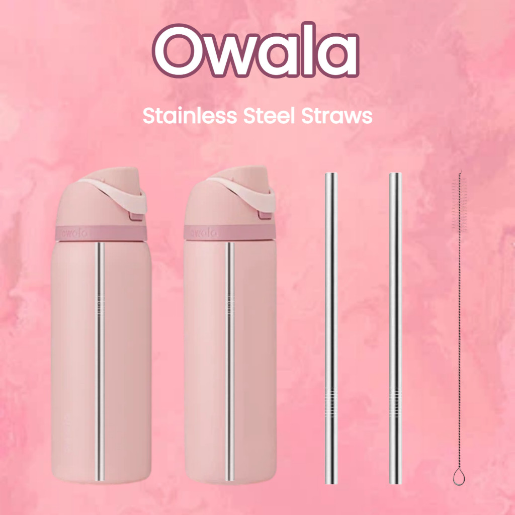 หลอดสำหรับ Owala FreeSip ขนาด 12oz/16oz/24oz/32oz | หลอด Owala แบบใช้ซ้ำได้ ทำจากสแตนเลส