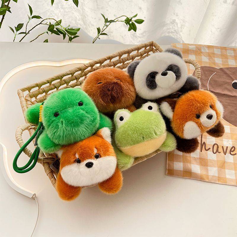 Plush Doll Panda Frog Fox Doll Decompression Healing Desktop Decoration peAm