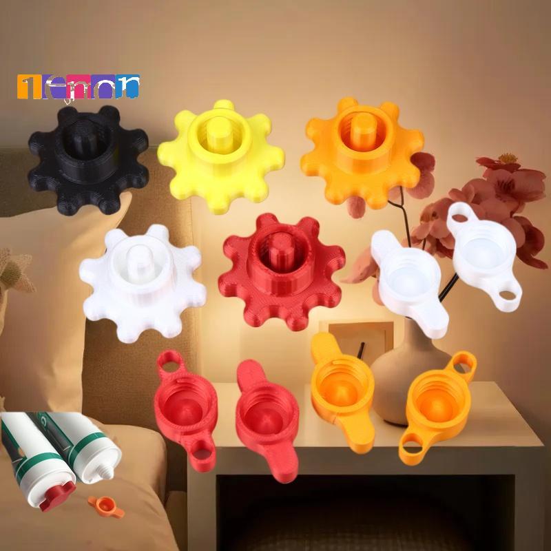 [Lemon] 10PCS หมวกกาวแก้วสีส้ม - ฝาปิดผนึกพลาสติกทนทานสําหรับขวดกาวมาตรฐาน, เครื่องมือตกแต่งแบบพกพาใหม่