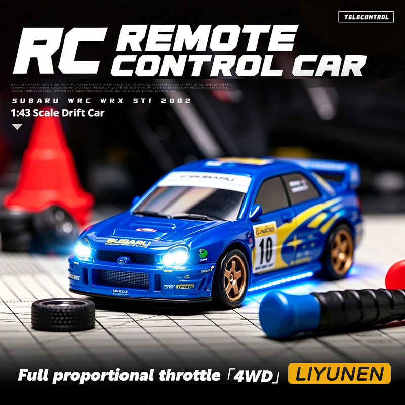 1:43 Mini 4WD RC Drift รถ Subaru RX7 M4 เดสก์ท็อป 2.4G รีโมทคอนโทรล RX7 Subaru รถรุ่น Racing 1/43 รถขนาดเล็กสําหรับ Boy ของขวัญ