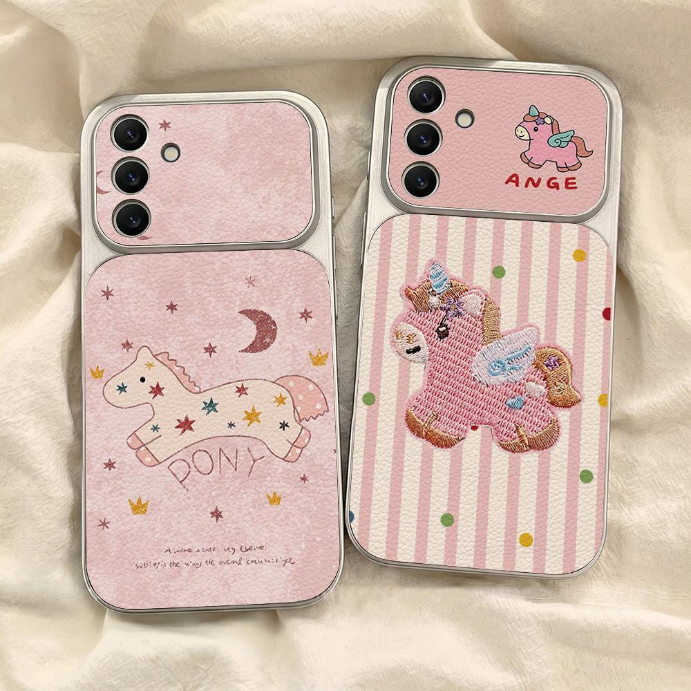 หนัง PU เคส For Samsung A56 A55 A54 A07 A17 A05S A15 A06 A16 S24 S25 S26 S23 Ultra FE A37 A57 A52 ฝุ่นนุ่มโทรศัพท์ปกหลัง