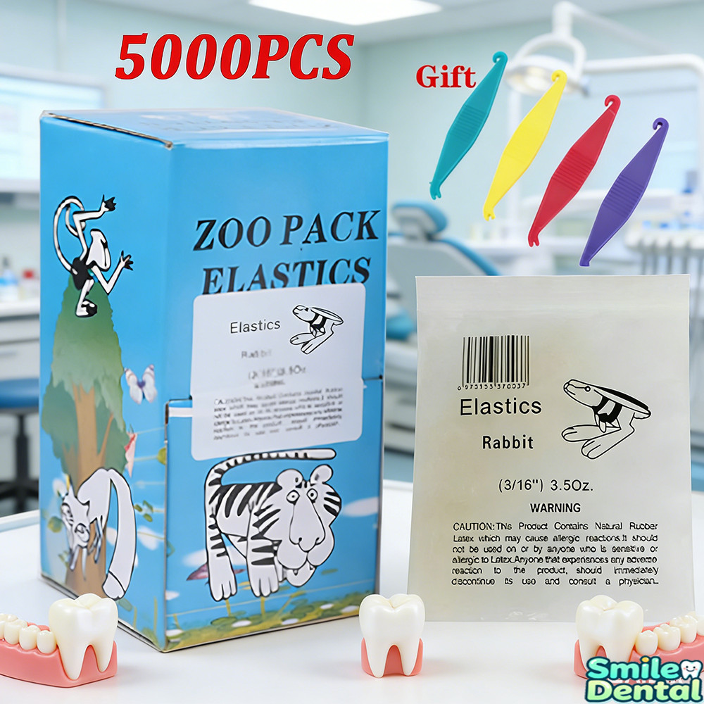 5000ชิ้น/กล่องทันตกรรมจัดฟันยางยืดผูกโซ่ยางรัด 5000 ชิ้น / กล่อง ยางรัด ยางยืด ผูก 3.5 ออนซ์