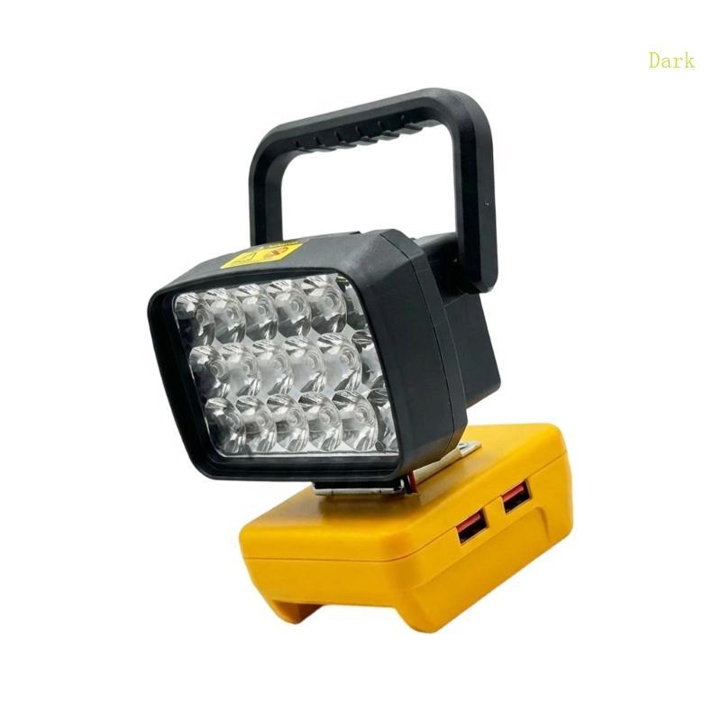 ไฟ LED ทํางานขนาดกะทัดรัดสีเข้มพร้อมเอาต์พุต USB กําลังสูงสําหรับ 18 20V DCB180 DCB183