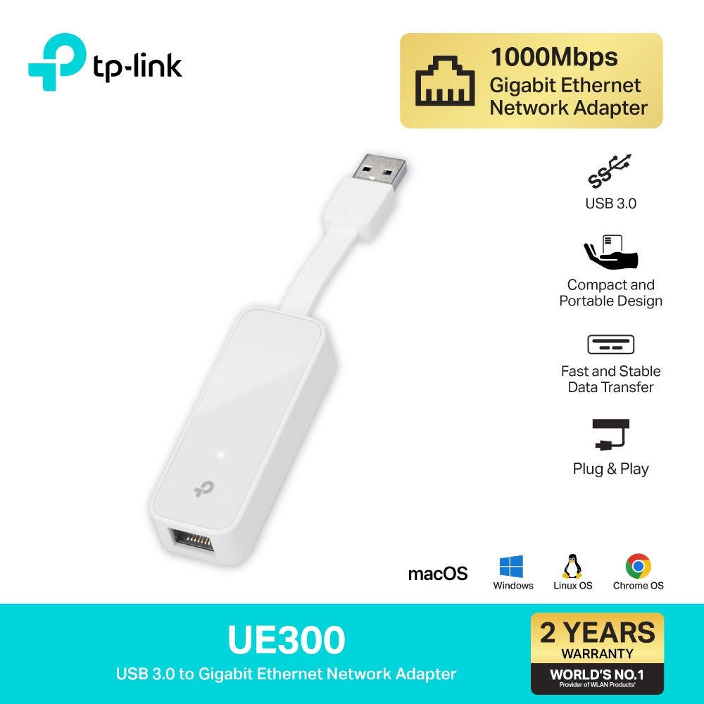 TP-Link UE300/ UE300C/ UE302C/ UE306  แปลง USB ให้เป็นช่องแลน USB Adapter รับประกัน 2 ปี