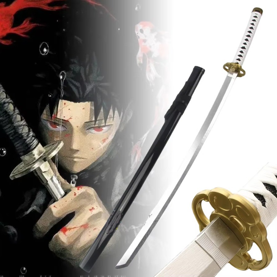 104 ซม.40 นิ้วไม้ Katana ดาบอะนิเมะคอสเพลย์ Prop ขนาดจริงญี่ปุ่น Samurai Sabre บ้าน
