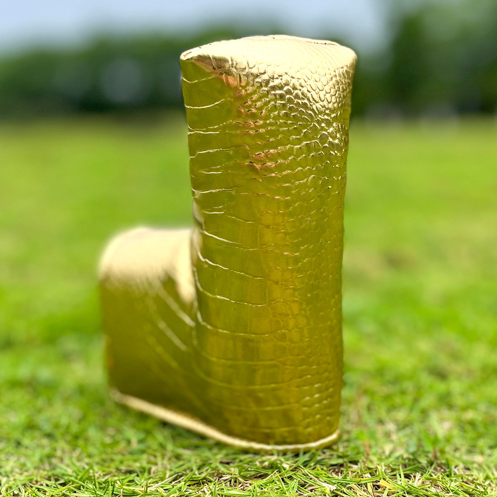 Unique Golden Crocodile Skin GOLF Unisex Putter Cover PU กันน้ําหนาประเภท GOLF Club Protector