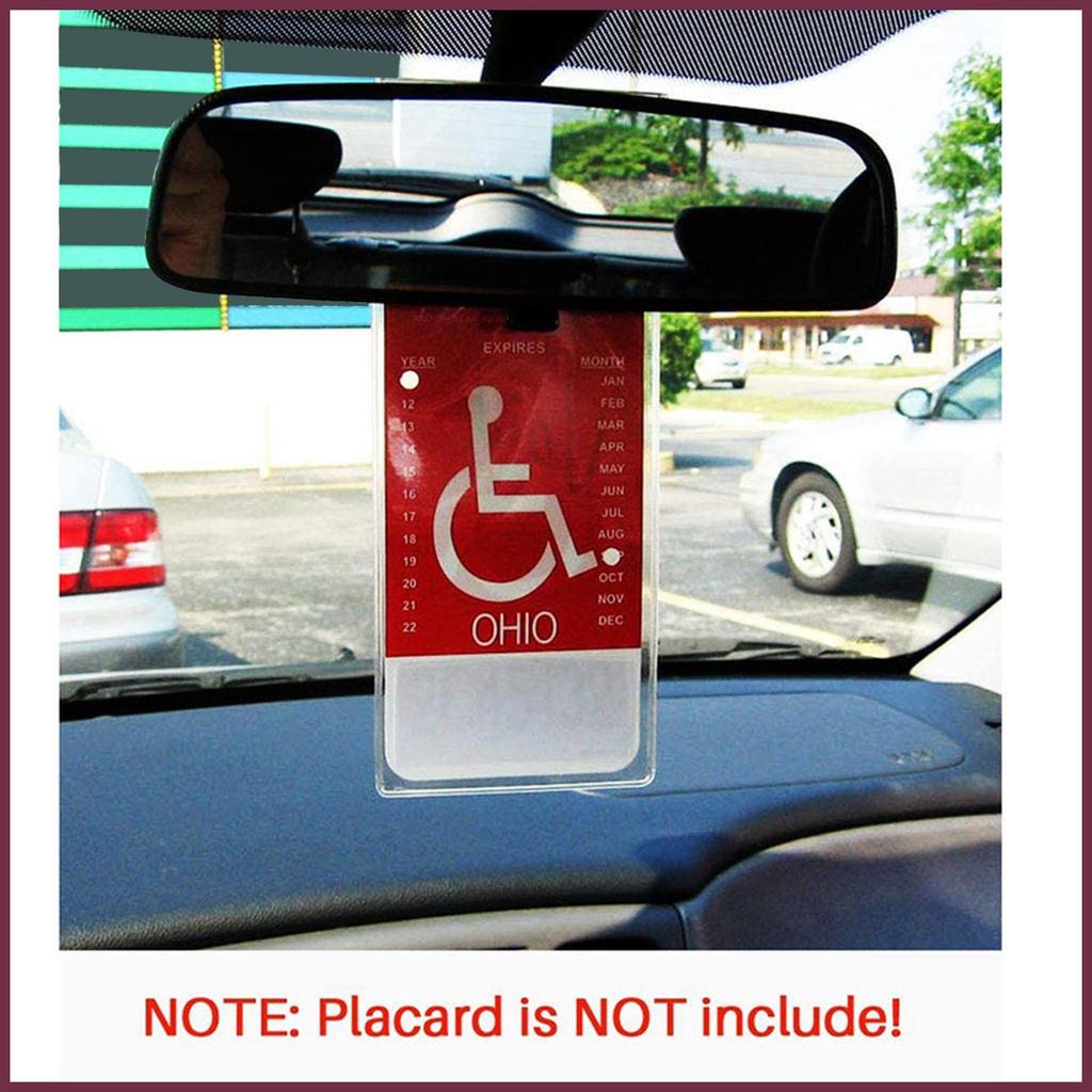 ความพิการ Placard Holder สําหรับรถยนต์โปร่งใส Handicap Placard ผู้ถือแขนป้องกันแท็ก Protector สําหรั