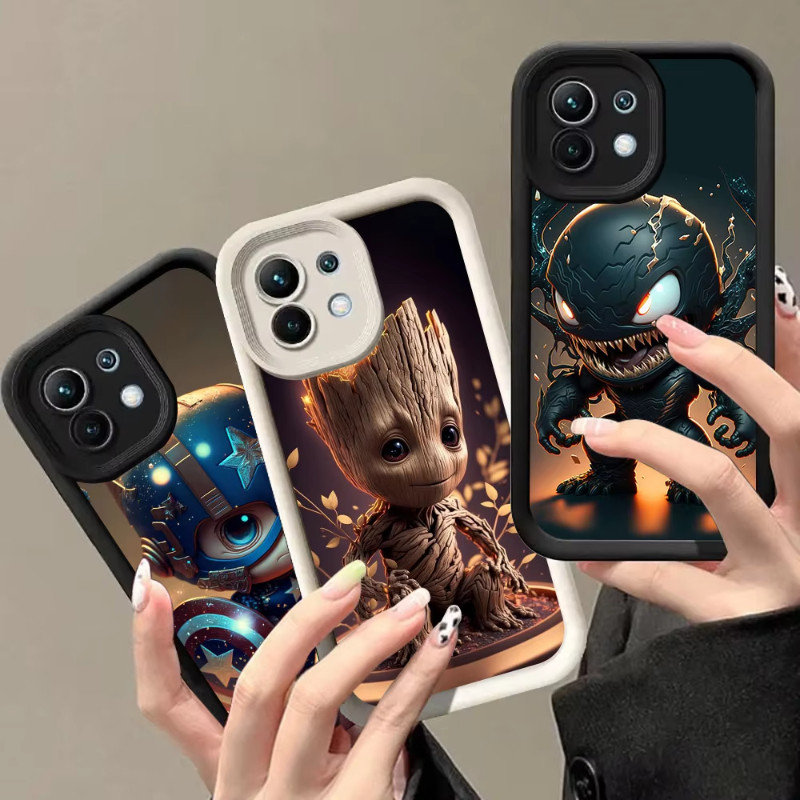 เด็กน่ารัก Marvel Venom Grootเคสโทรศัพท์สําหรับVivo Y21D V60 Lite Y400 Pro Y31 5Gกันกระแทกกันชนนุ่มT