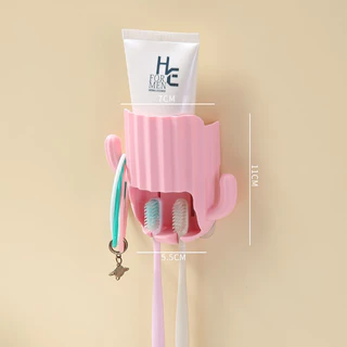 Feiyangที่ใส่แปรงสีฟันรูปกระบองเพชร, ที่ใส่แปรงสีฟันแบบไม่ต้องเจาะ, ชั้นเก็บแปรงสีฟันแบบติดผนัง, ชั้นเก็บถ้วยฟันพร้อมตะข